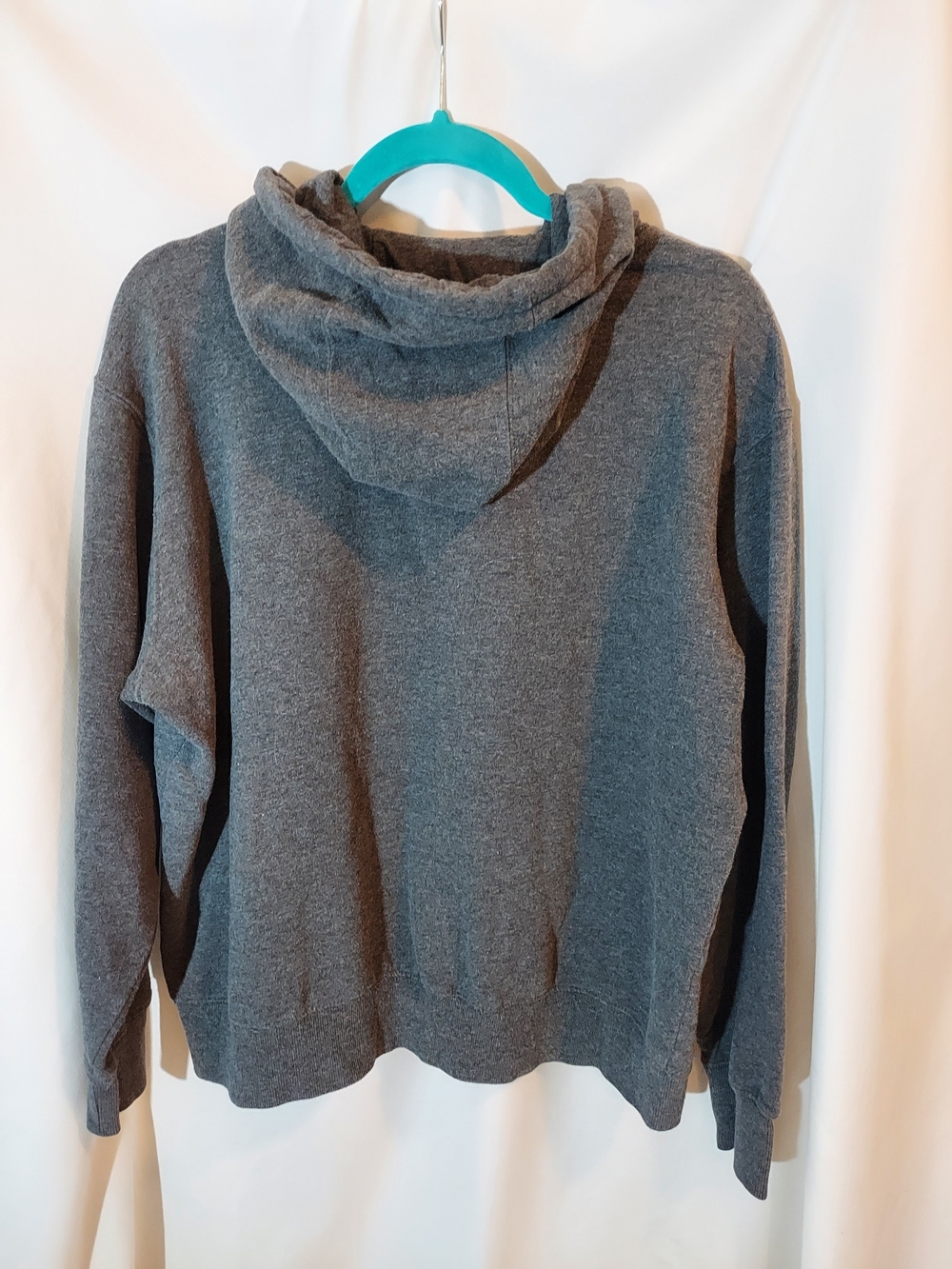 Ariat Women’s Heather Charcoal Grey Logo Hoodie Pullover Teal Accent Size XL - Picture 2 of 8